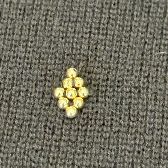 Talbots Merino Wool Black Button Cardigan with Gold Beaded Embellishments size L - Picture 5 of 13